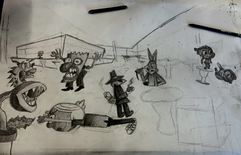 Cartoon Chaos Drawing